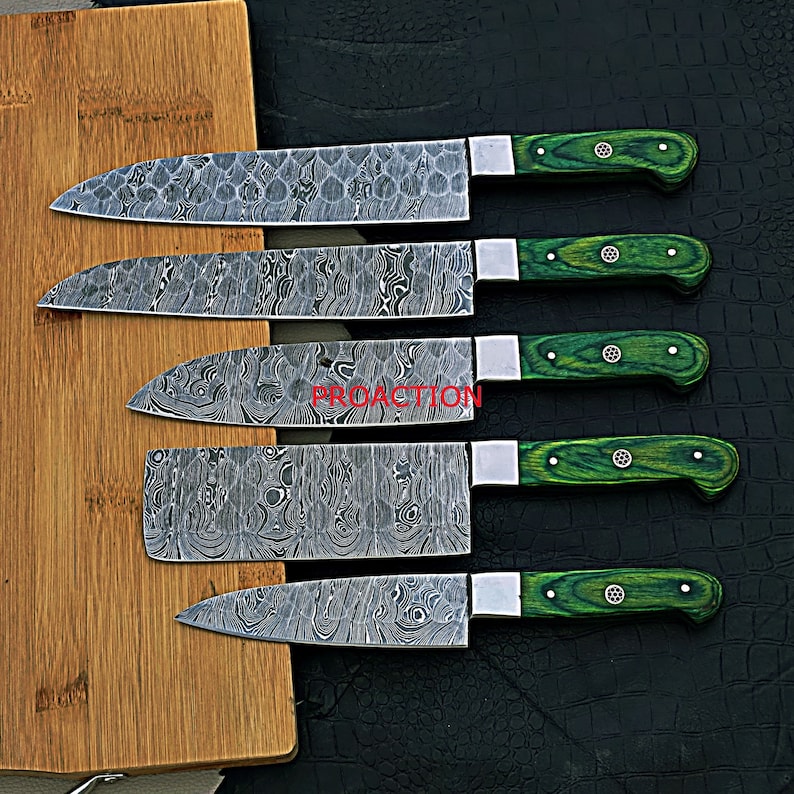 Hand Chef's Knives Set Chef Knife Set Handmade Etsy