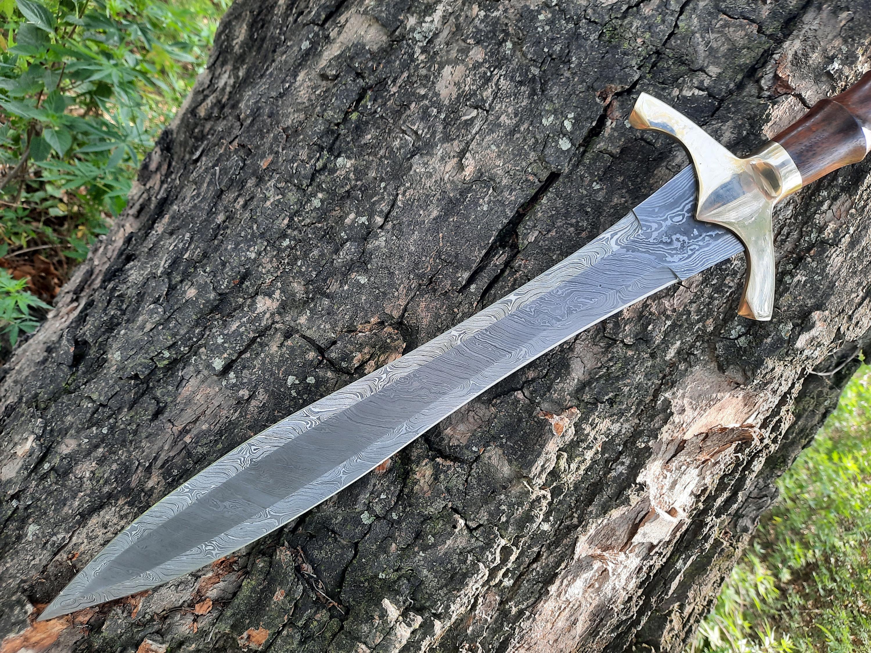 Elegant Damascus Master Sword - Roman Short Viking Sword - Gift