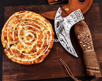 Perfect Pizza Axe Viking Pizza Axe - Pizza slicer cutter tomahawk axe - gift for mom - wedding gift - Gift for Pizza lovers, valentine gift