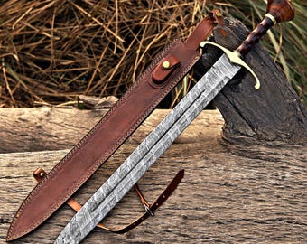 Handmade Damascus Sword master sword Roman short viking sword gift for him boyfriend gift Anniversary gift birthday gift gift for him