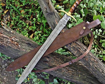 Handmade Damascus Sword master sword Roman short viking sword gift for him boyfriend gift Anniversary gift fathers day gift