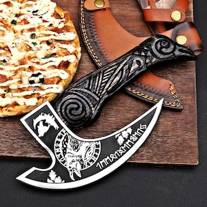 Perfect pizza cutter Axes Viking Pizza Axe leviathan axe gift for pizza lovers fathers day gift birthday gift Mothers day gift raven crow grip