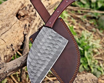 Elegant Kitchen Cleaver knife -  Damascus Meat Cleaver -  handmade Kitchen knife  Perfect Christmas Gift, Gift for him, Gift for husband