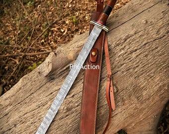 Handmade Damascus tanto viking short sword master sword - Fathers day gift - gift for him - boyfriend gift - wedding & birthday gift teacher