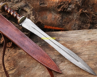 Handmade Damascus sword Handmade Master sword Perfect Gift for Dad Boyfriend Unique Christmas Gifts for Him with scabbard