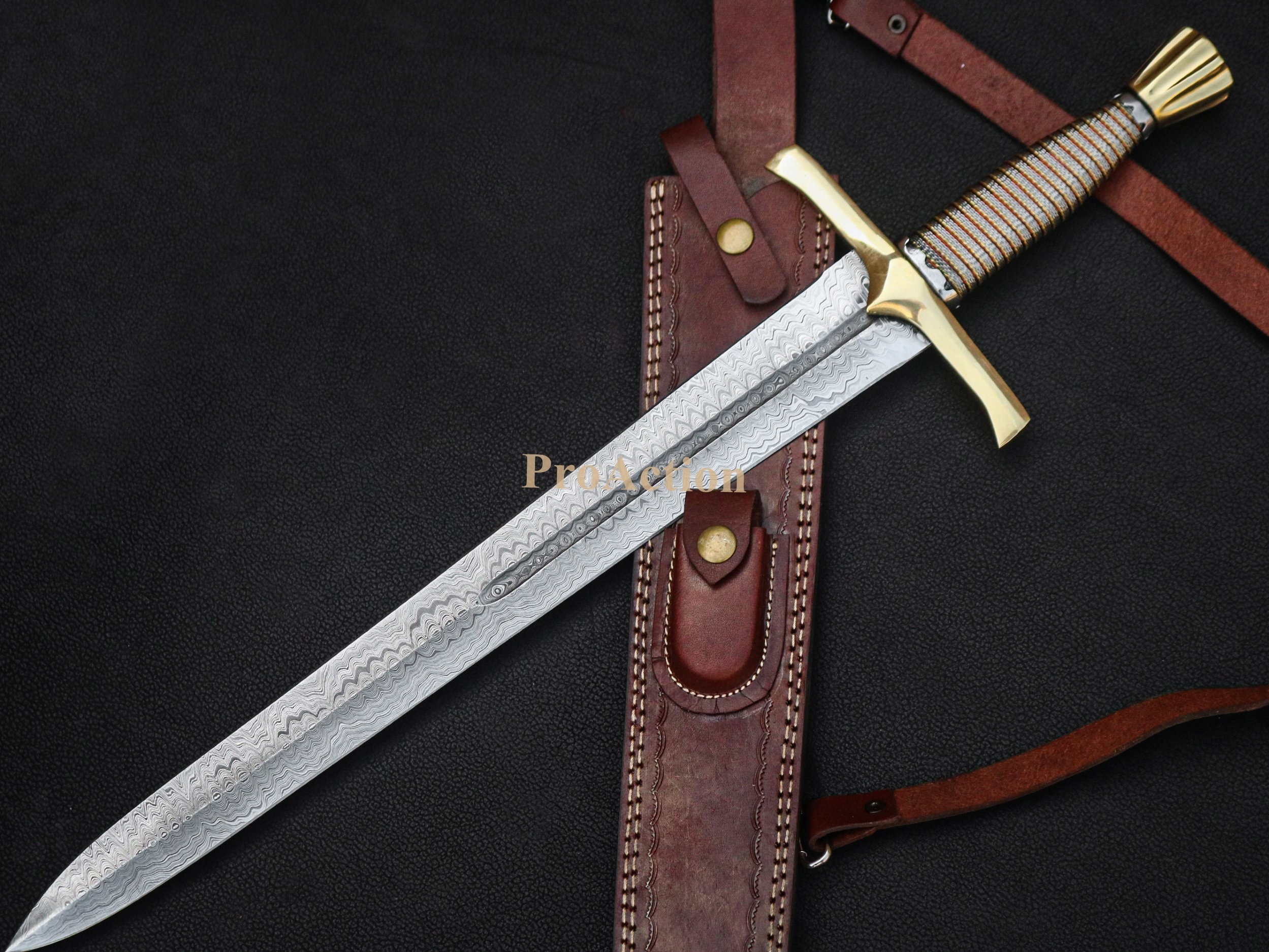 Elegant Damascus Cutlass Sword Master Sword Short Viking Sword Dad