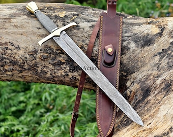 Elegant damascus master sword - Roman short viking sword - Perfect Christmas gift, gift for him, boyfriend gift, wedding & birthday gifts