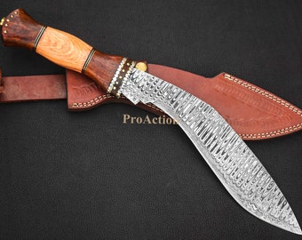 Kukri Knife damascus kukri knife Damascus  Personalized Camping  Knife Groomsman Gift  Gift for Him Outdoor valentines day gifts