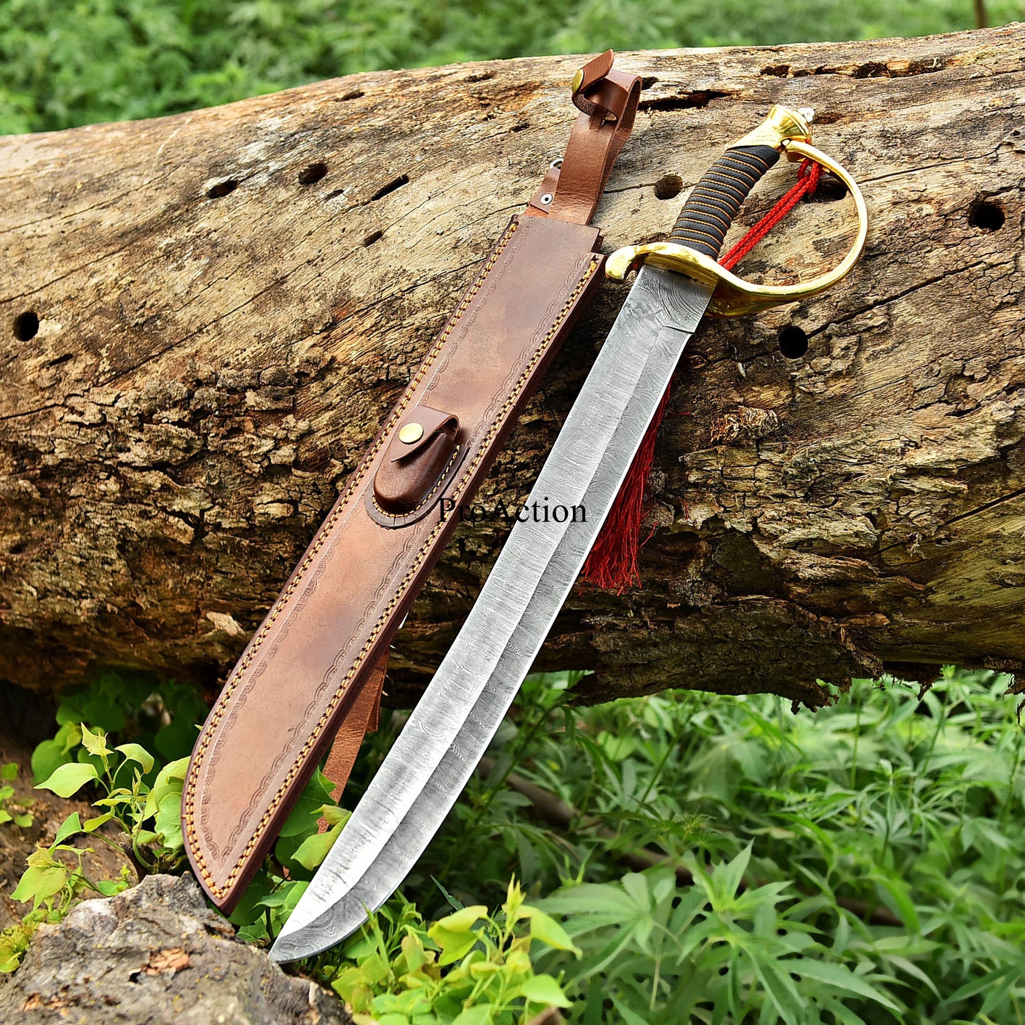 Elegant Damascus cutlass sword master sword short viking sword - Fathers day gift - gift for him - boyfriend gift - wedding & birthday gifts