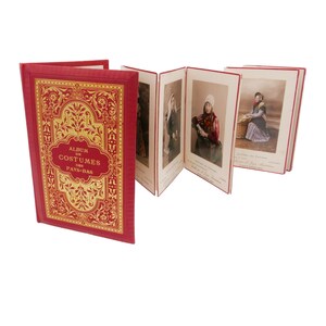 RARE Álbum Antiguo de Disfraces Des Pay-Bas Países Bajos Fotos Libro de Acordeón Folio