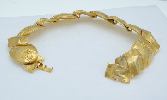 Vintage KJL Kenneth Jay Lane goldstone Textured N… - image 2