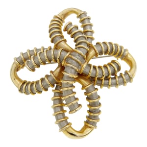 Vintage KJL 1980s Nail Bowtie Knot Cross Statement Kenneth jay Lane Brooch