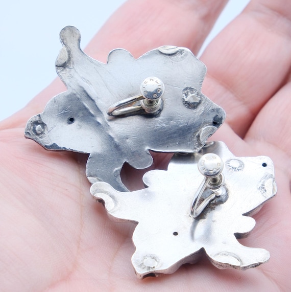 Vintage Iris Flower Statement Sterling Silver Scu… - image 3