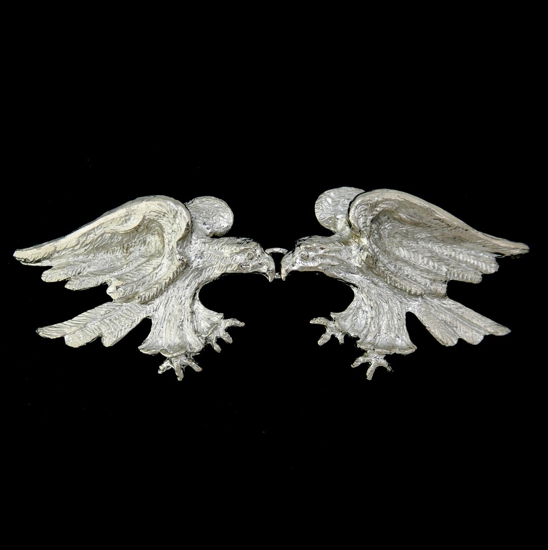 Massive Vintage Eagle Belt Buckle Mini Di N Statement Silver Etsy