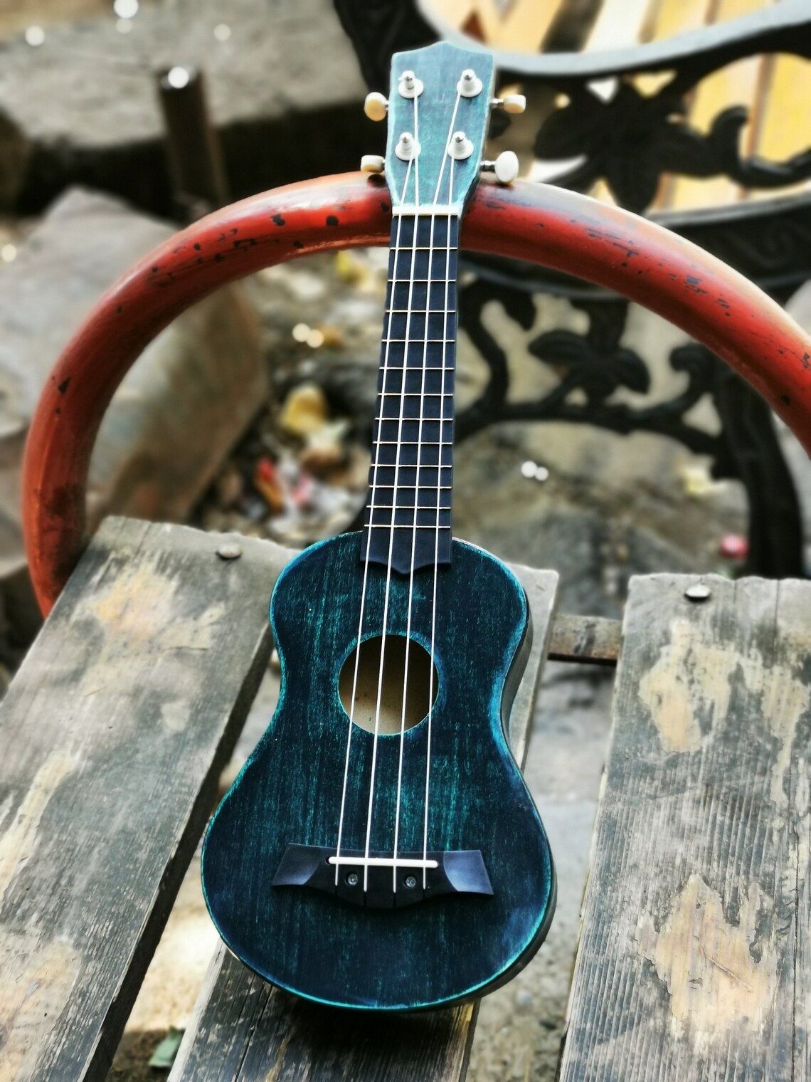 Gradient Turquoise Sopran Ukulele Gitarre aus Hawaii Etsy