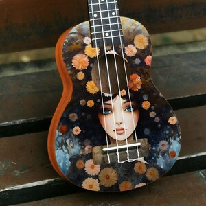 Autumn Art-illustrated Handmade custom ukulele