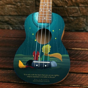 Little Prince - illustrated Handmade custom ukulele