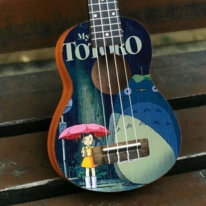Anime style-illustrated Handmade custom ukulele