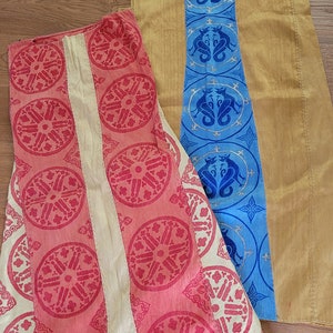 SPECIAL SALE Dress printed Silk Blockprinting Byzantine Kievan Rus Kleid aus bedruckter Seide Stempel bedruckter Stoff Kiewer Rus Byzanz
