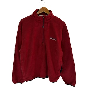 vintage nautica fleece sweatshirt half zipper big logo jumper pullover