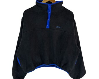 vintage 90s ll bean fleece small logo jumper pullover