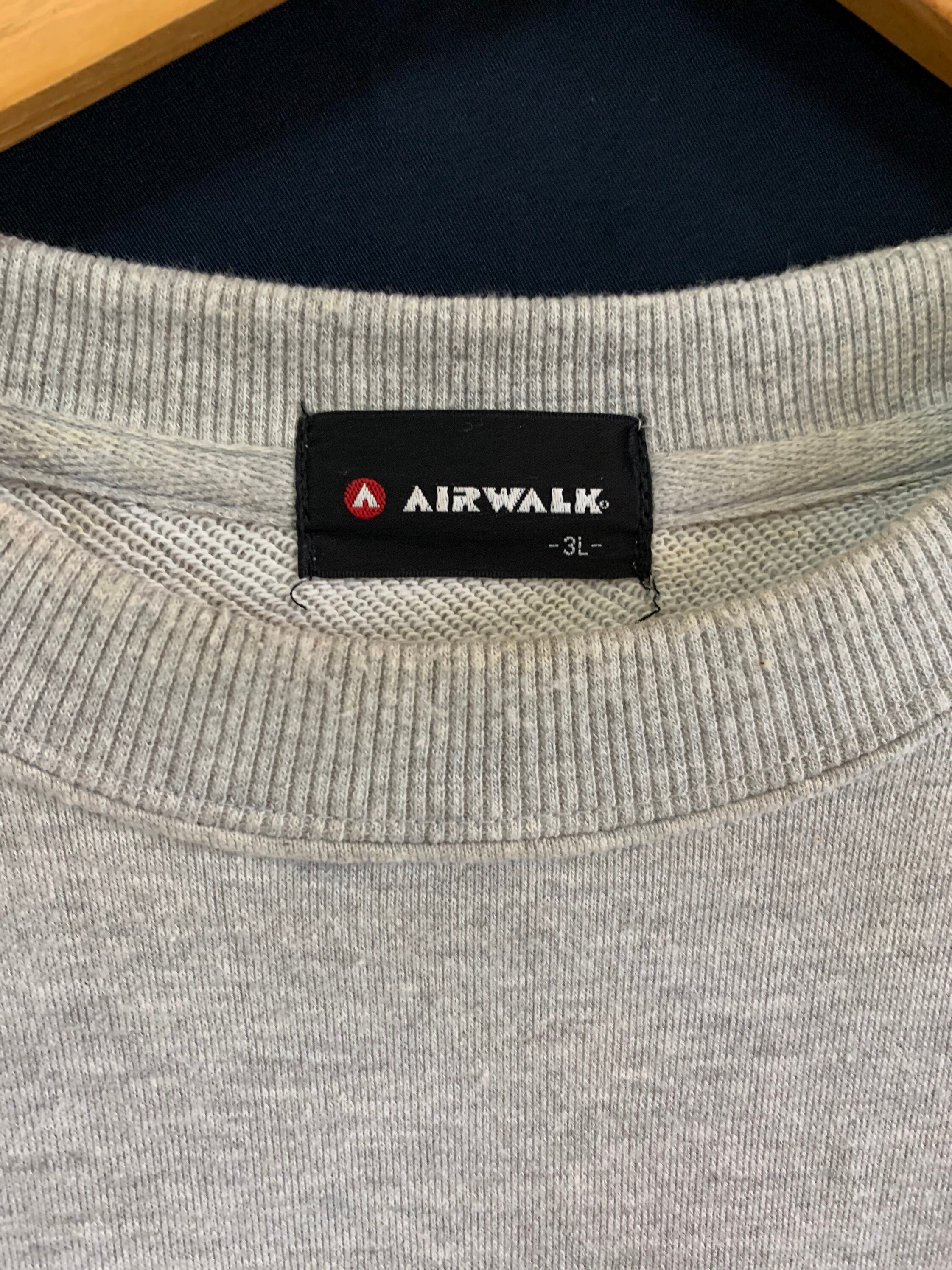 Vintage 90s Airwalk Sweatshirt Jumper Pullover Big Logo Hip Hop 