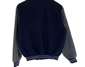 Vintage 90s Wool Bomber Jacket Snapbutton - Etsy