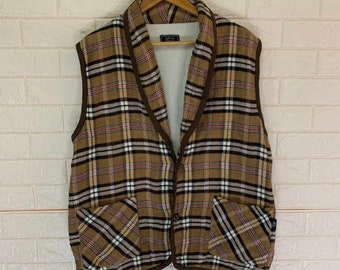 Vintage 90s alfredo versace wool jacket outwear plaid nova check design italian designer