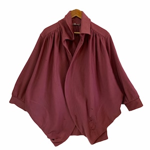 vintage 70s saint laurent cloaks & capes made in france destroy outwear jacket for women