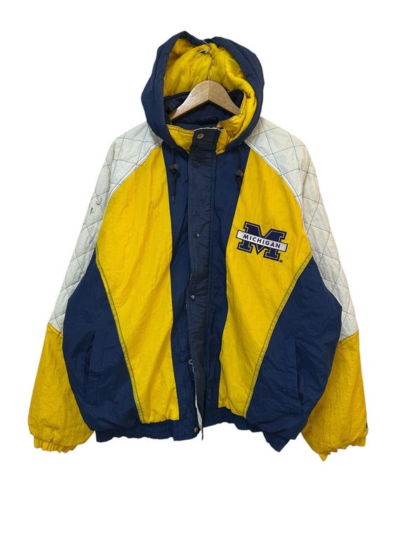 Vintage 90s Starter Michigan Winter Jacket Big Logo Full Zipper