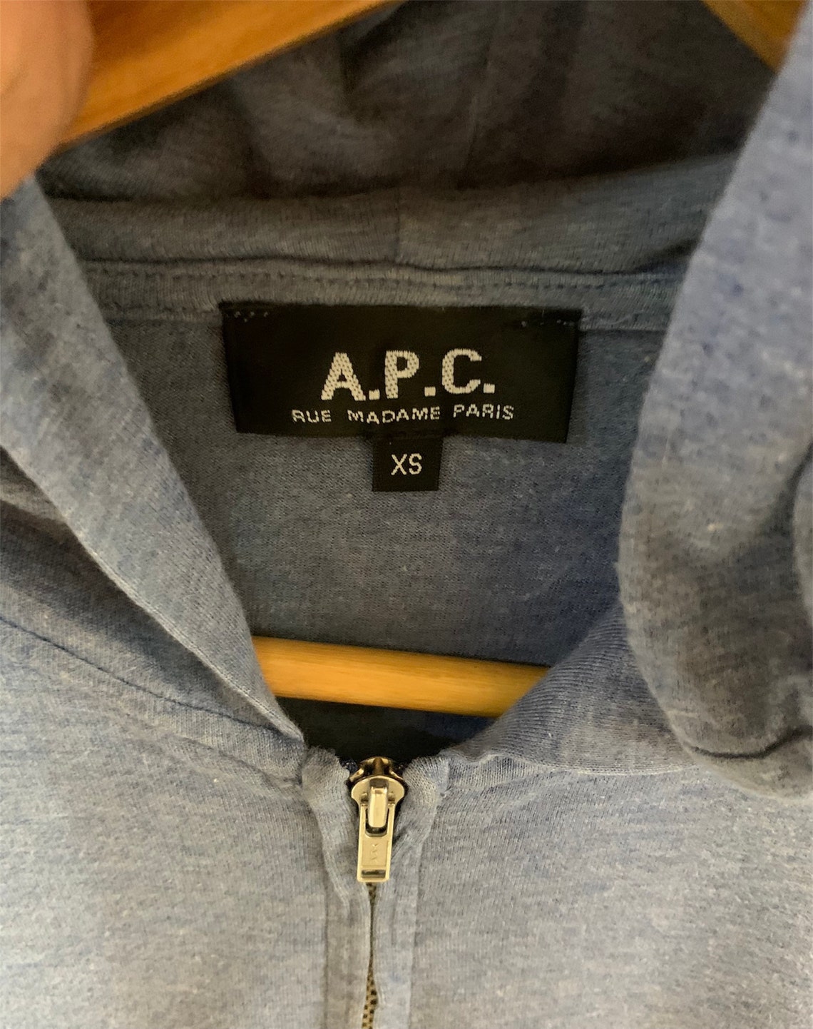 Vintage apc hoodie xs size small logo jumper pullover made in | Etsy