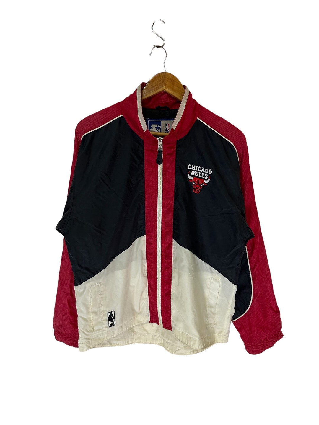 VINTAGE Starter NBA CHICAGO BULLS - Puffer Jacket Full Zip Coat - Extra  Large XL