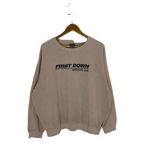 vintage 90s first down outdoor sweatshirt big logo jumper pullover