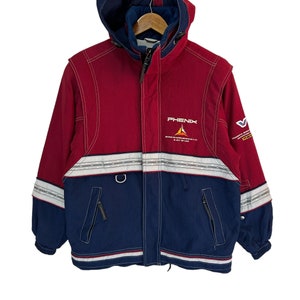 vintage 90s phenix ski jacket big logo jumper pullover red navy blue jacket vintage fashion style large size