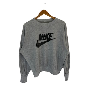 Rare! Nike Swoosh 90s Big Logo Embroidery Spellout Crewneck