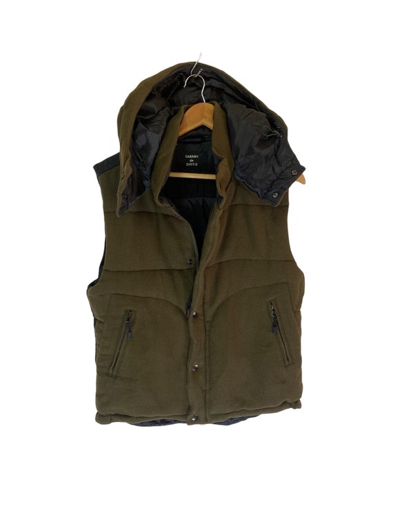 Vintage Cabane De Zucca Japanese Brand Puffer Vest Hoodie 