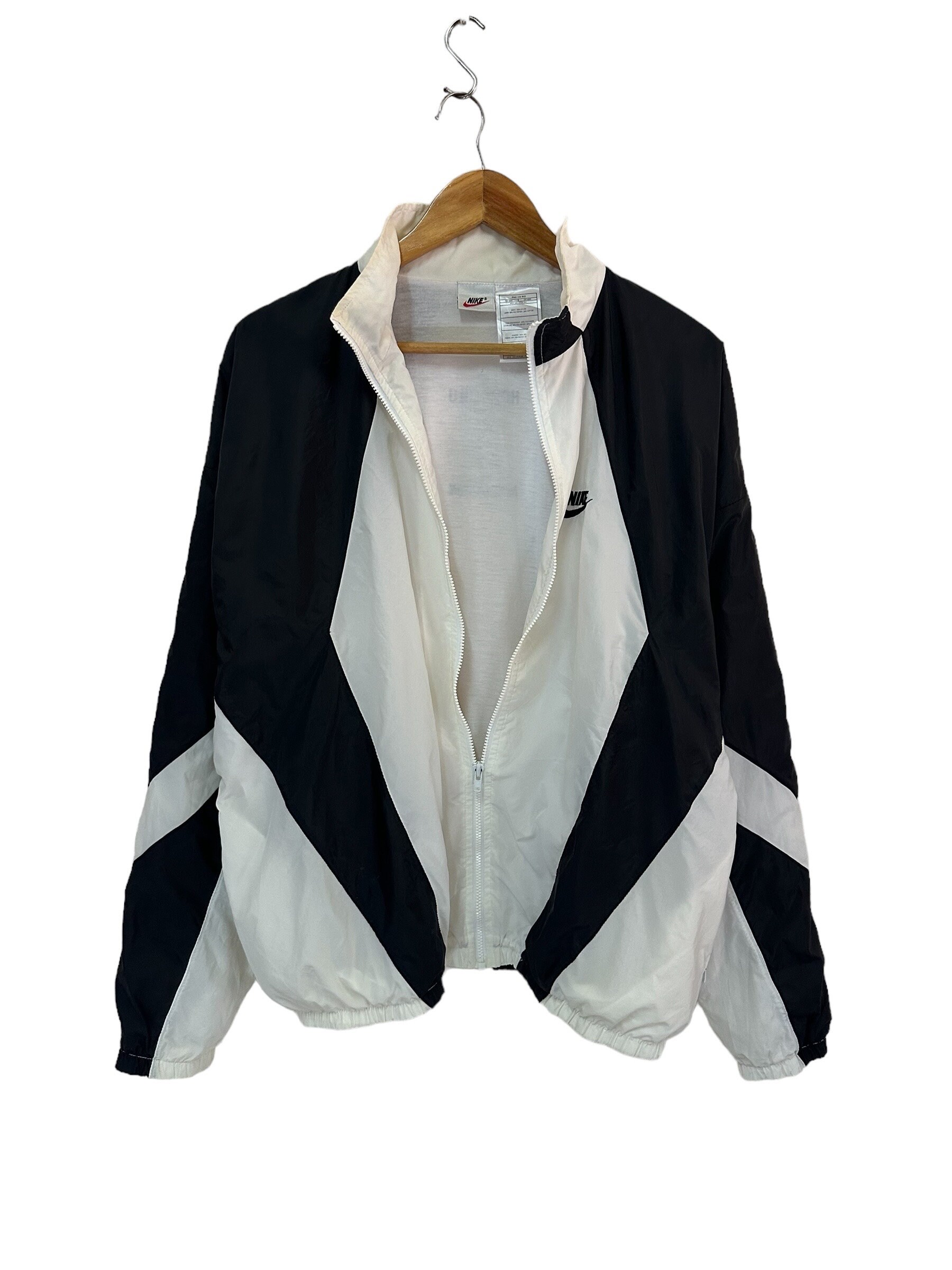 Vintage 90s Nike Windbreaker Small Logo Honolulu Marathon Full Zipper White Black Small Logo Swoosh Etsy Ireland