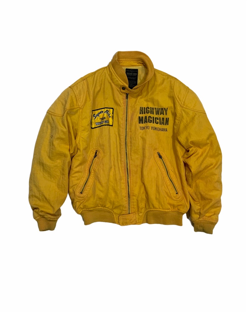 Vintage 90s Yellow Corn Racing Jacket Motorsports Equipment - Etsy
