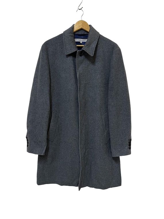 ジャケット・アウター 90s KATHARINE HAMNET LONDON Long Coat Vintage 90s Katharine Hamnett London Long Coat Wool Jacket - Etsy