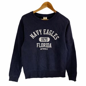 vintage 90s avirex sweatshirt big logo navy eagles florida crewneck jumper pullover vintage army sweatshirt