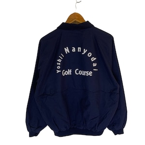 vintage 90s yoshii nanyodai golf course bomber jacket plaid linin inside full zipper japanese brand