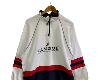 vintage jaren 90 kangol engels sweatshirt groot logo trui trui oversized xlarge trui