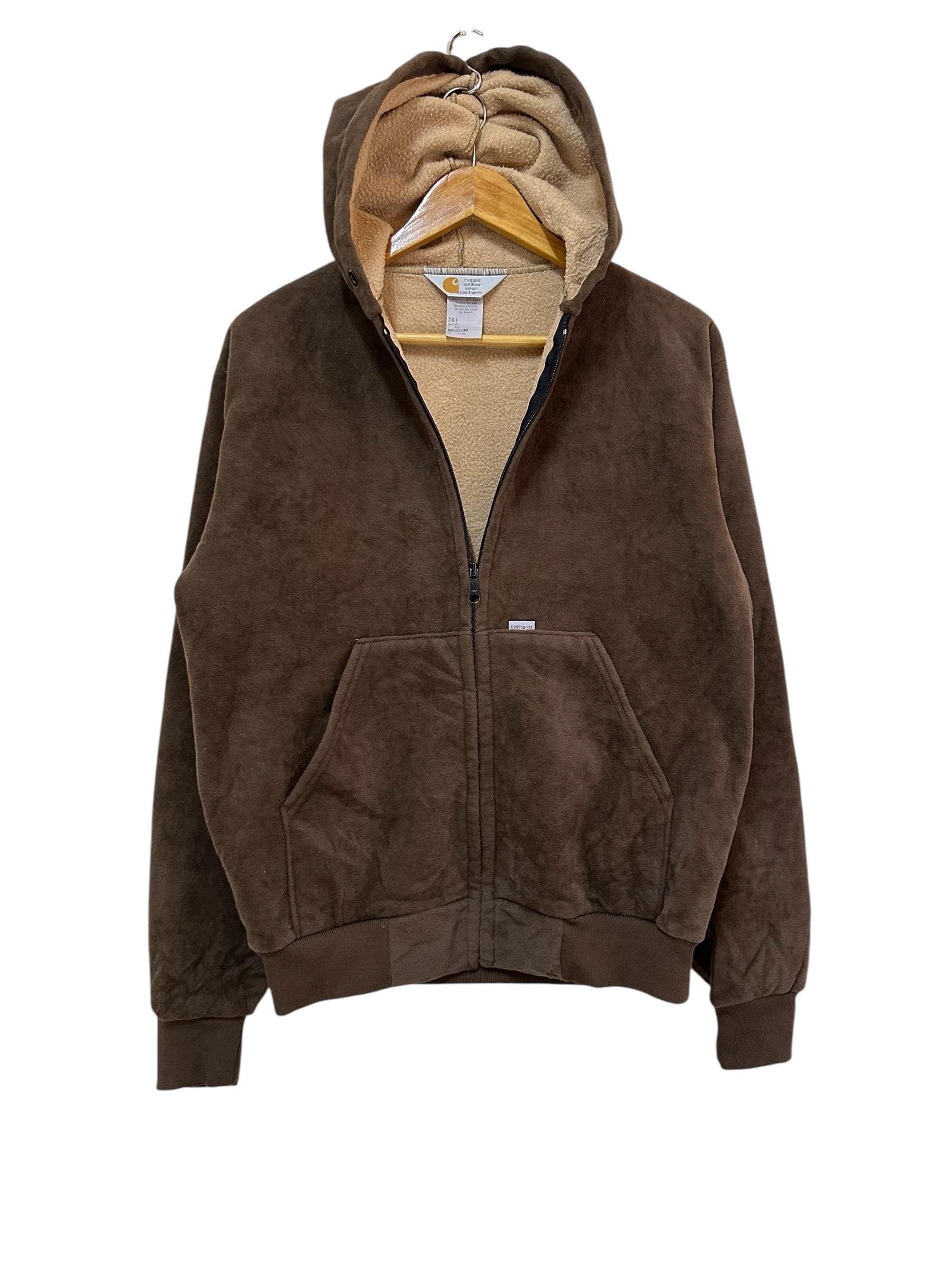 Vintage Carhartt Brown 761 Hoodie Sweater Full Zipper Hoodie Made