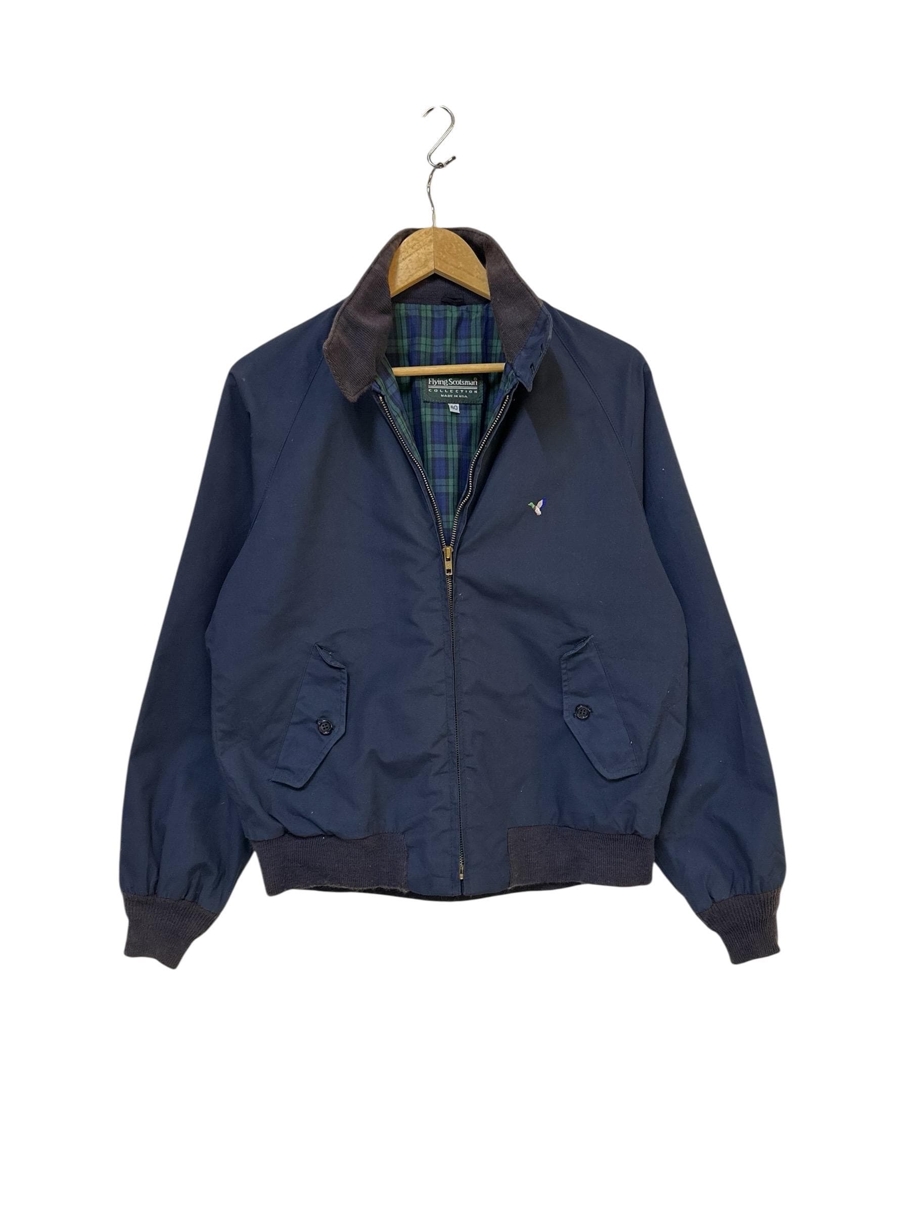 Vintage 90s Flying Scotsman Bomber Harrington Jacket Size 40 Made 