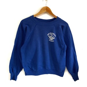 vintage richards raiders sweatshirt jumper pullover small size small logo blue colour hip hop swag football