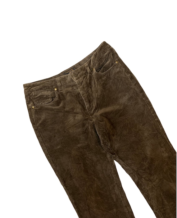 Vintage 90s Rudolph Valentino Women Corduroy Pants Dark Brown Colour  Vintage Stye Fashion Boot Cut Italian Top Designer -  Canada