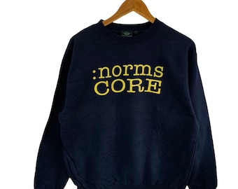 vintage norms core sweatshirt big logo spellout logo jumper pullover university sweatshirt