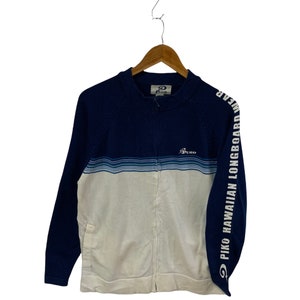 vintage piko hawaiian longboard surf brand sweater full zip jumper pullover surf sweatshirt
