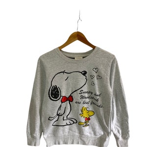 vintage peanuts snoopy big logo small size women jumper pullover big snoopy woodstock character hip hop swag fashion