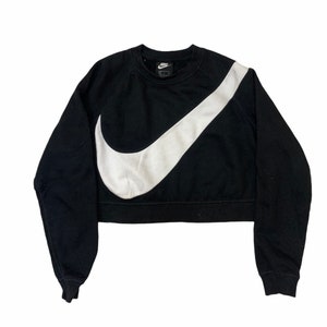 Nike Swoosh-tröja Crop Top Damtröja Liten Storlek Tröja Stor Logotyp Sport Dam bild 1